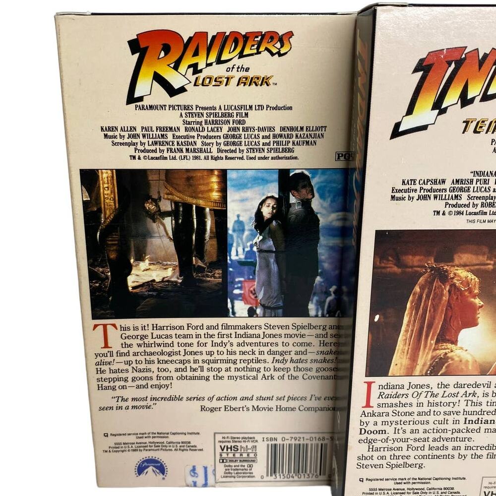 Indiana Jones VHS Bundle Box Set - Picture 14 of 15